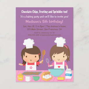 Cuisine Cuisine Baking Anniversaire Invitations