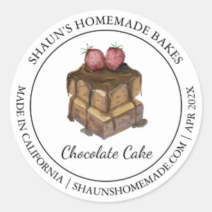 Cuisine de gâteau au chocolat étiquette moderne