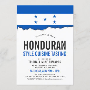 Cuisine hondurienne  Invitation blanc du drapeau d