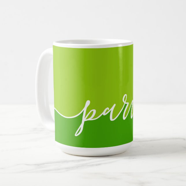 Cuisine Kosher Script Parve avec Mug vert hébreu (Devant gauche)