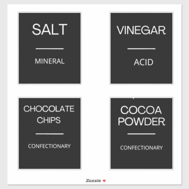 Cuisine minimaliste moderne Étiquettes de rangemen (Feuille)