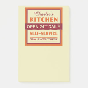 Cuisine - nom personnalisé - Notes post-it