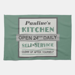 Cuisine - nom personnalisé - serviette