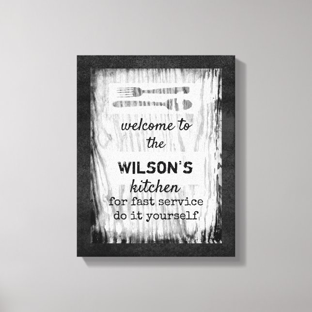 cuisine personnalisée citation toile mur art (Recto)