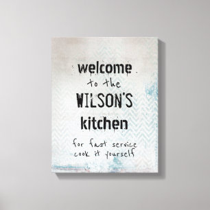cuisine personnalisée citation toile mur art