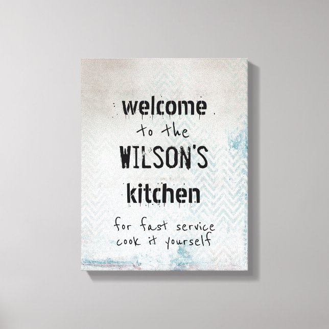 cuisine personnalisée citation toile mur art (Recto)
