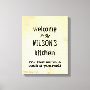 cuisine personnalisée citation toile mur art
