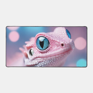 Cuisine Petit Lézard Rose aux Grands Yeux Bleus