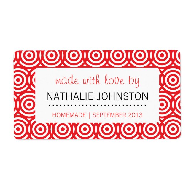 Cuisine rétro Étiquette de cuisson artisanale de c (Devant)