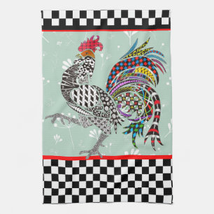 Cuisine Rooster Cute et Colorée Serviette de cuisi