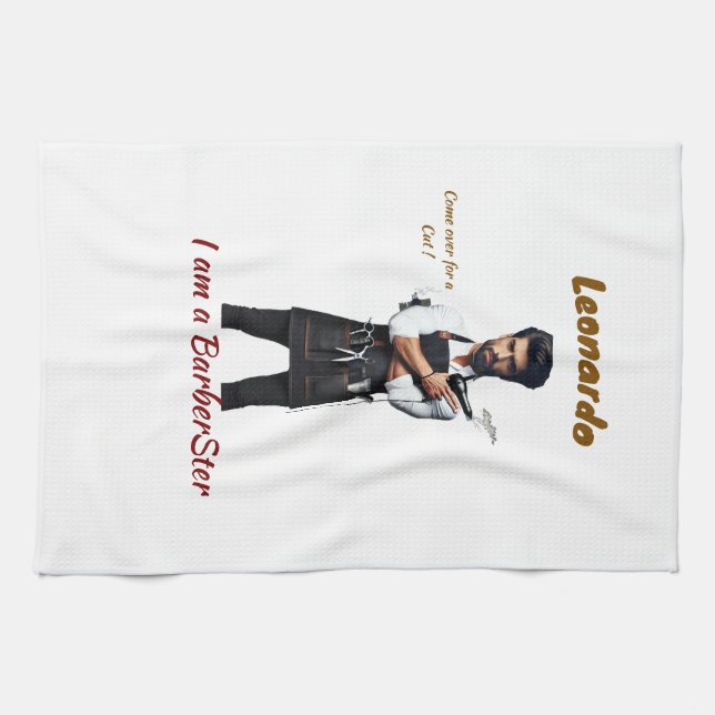 Cuisine Serviettes Barbier thème (Horizontal)