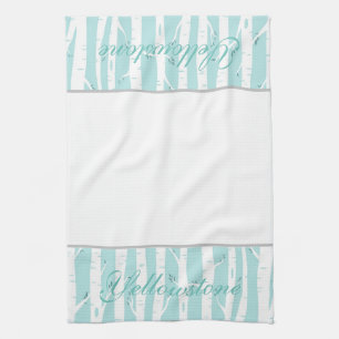 Cuisine Yellowstone Serviette Aspen Trees Aqua