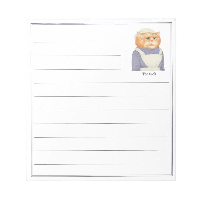 CUISINER Bloc-notes CAT 5.5x6 + lignes (Devant)