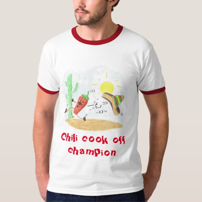 Cuisinier drôle de piment outre de T-shirt (Devant)