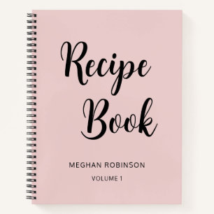 Cuisinier Monogrammé Rose Féminin Carnet de Recett