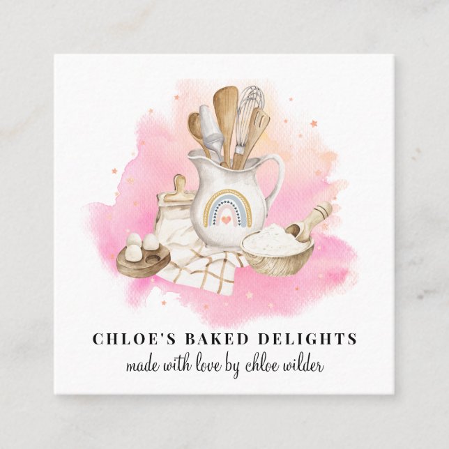 Cuisinier pâtissier Outils Ingrédients Carte de vi (Devant)