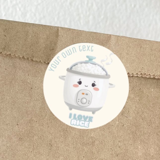 Cuisinière à riz i love rice kawaii Sticker (Créateur téléchargé)