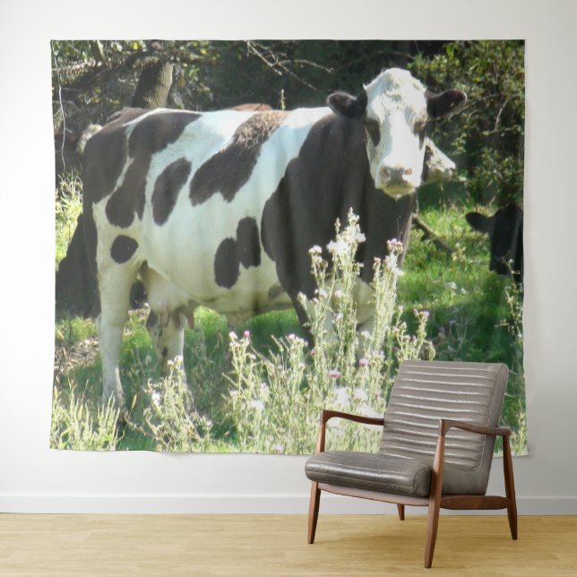 Cuite Drôle Vache Midwest Agriculture Tapisserie m (En situation (horizontale))