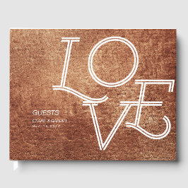 Cuivre couleur amour moderne simple mariage livre 