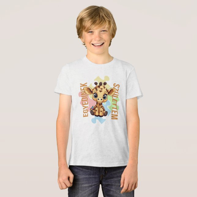 Cuki affirmációk | SNI Zsiráf | Egyedinek Tri-Blend Shirt (Vorderseite voll)
