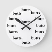 cul immature humour blague horloge murale
