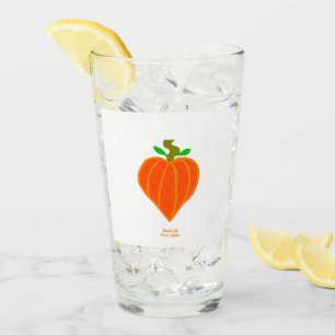 Culbuteur en verre de coeur de citrouille