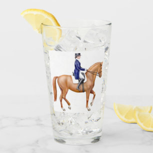 Culbuteur en verre équestre de cheval de dressage