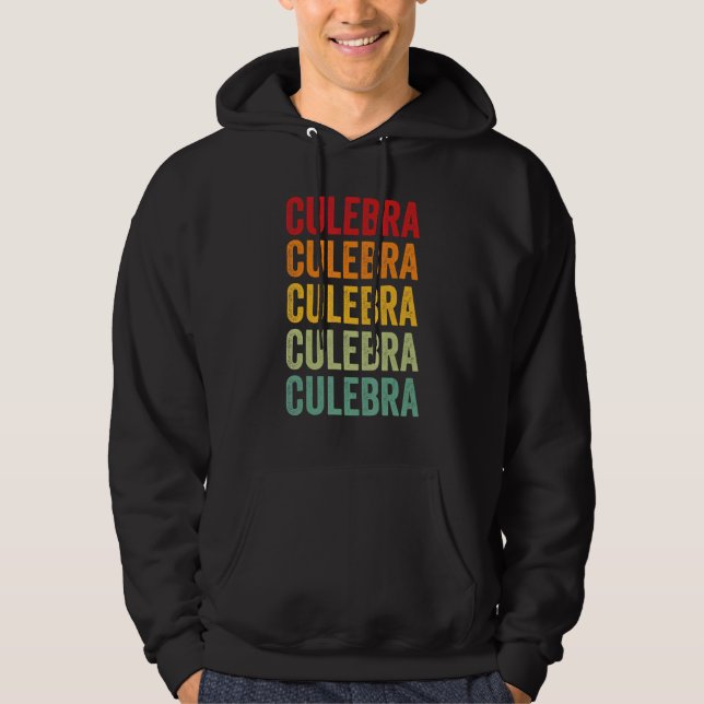 Culebra County Puerto Rico Regenbogen-Text-Design Hoodie (Vorderseite)