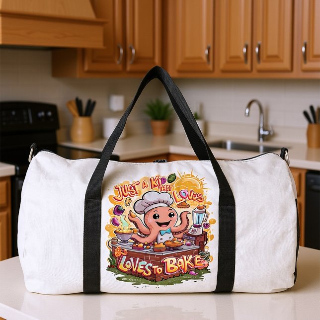 Culinary Cephalopod: Octopus Cooking Delight Duffle Bag (Von Creator hochgeladen)