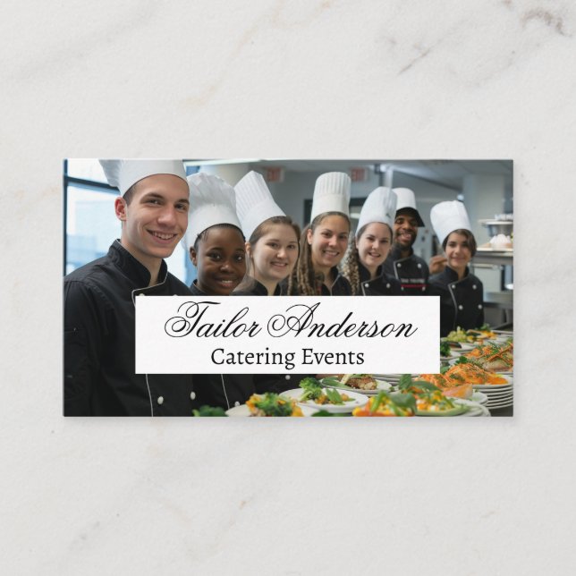 Culinary Chef Catering Staff Visitenkarte (Vorderseite)