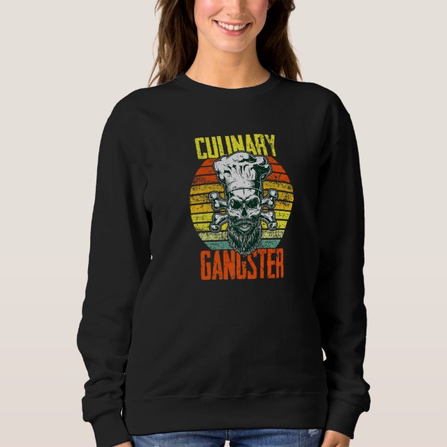 Culinary Gangster  Retro Chef Cooking Vintage Sweatshirt (Vorderseite)