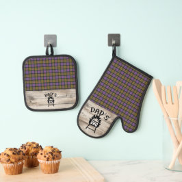 Culloden Ancient Original Scottish Tartan Ofenhandschuh & Topflappen-Set