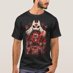 Cult of the Lamb Weiße Wolle Rote Krone Kultführer T-Shirt