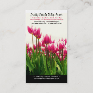 Cultivateur de tulipe ou carte de visite floral de
