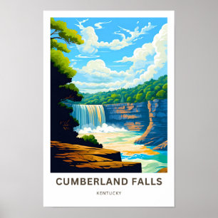 Cumberland Falls Kentucky Travel Print Poster