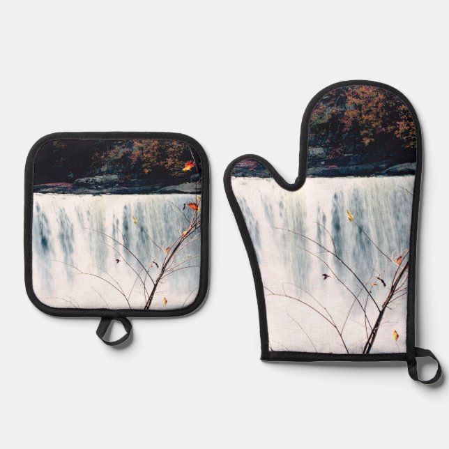 Cumberland Falls Ofenhandschuh & Topflappen-Set (Vorderseite)