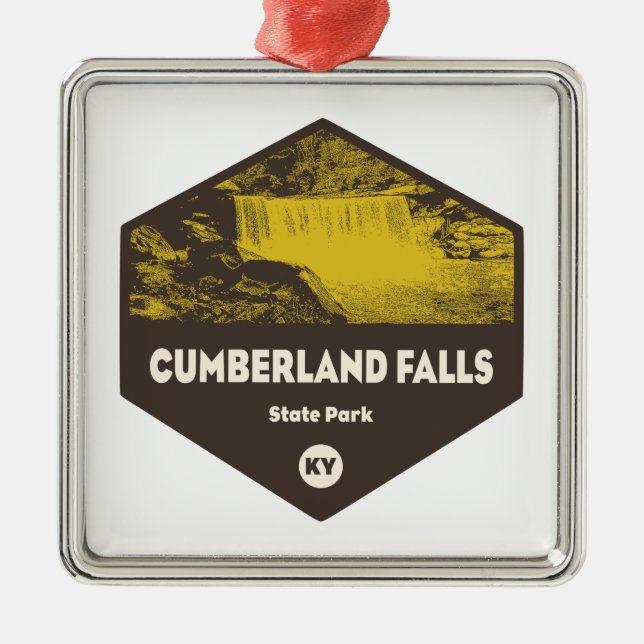 Cumberland Falls State Park Kentucky Ornament Aus Metall (Vorne)