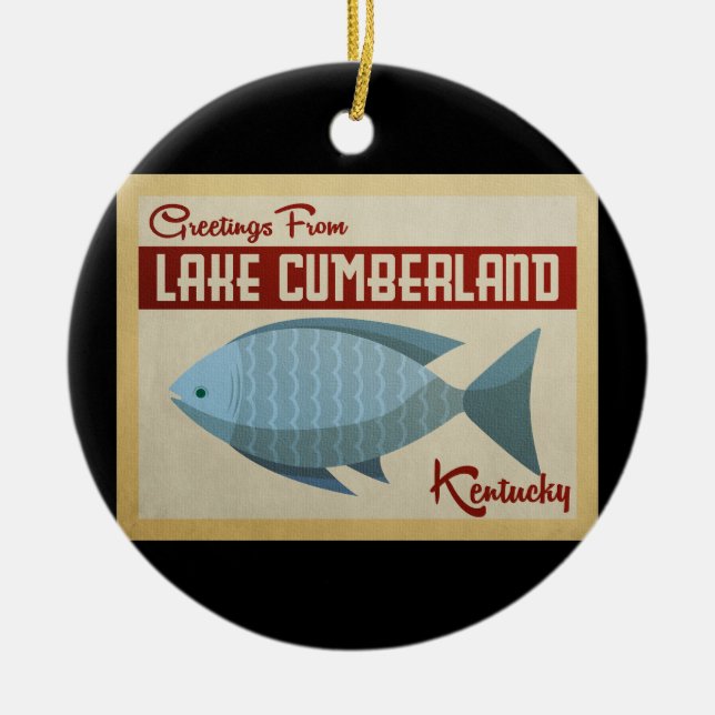 Cumberland Fisch Vintage Keramik Ornament (Vorne)