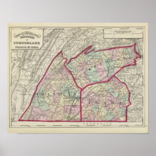 Cumberland, Franklin, Adams-Landkreise Poster