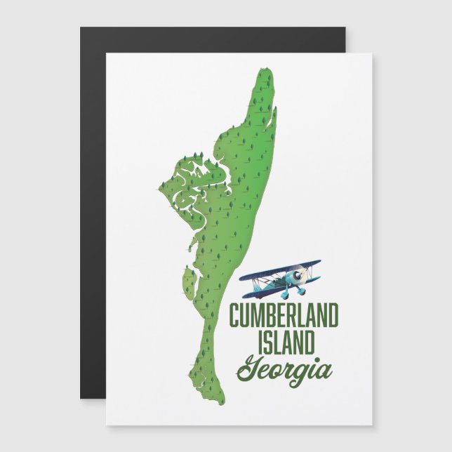 Cumberland Insel Georgia Karte (Vorne/Hinten)