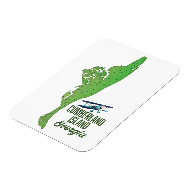 Cumberland Insel Georgia Karte Magnet (Linke Seite)