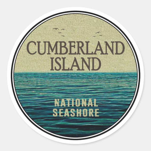 Cumberland Island National Seashore Ocean Birds Runder Aufkleber (Vorderseite)