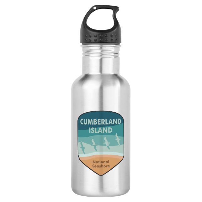 Cumberland Island National Seashore Seagulas Edelstahlflasche (Vorderseite)