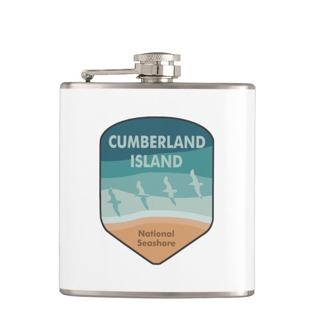 Cumberland Island National Seashore Seagulas Flachmann (Vorderseite)
