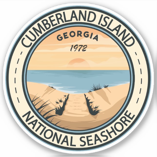 Cumberland Island National Seashway Georgia Abzeic Aufkleber (Vorderseite)