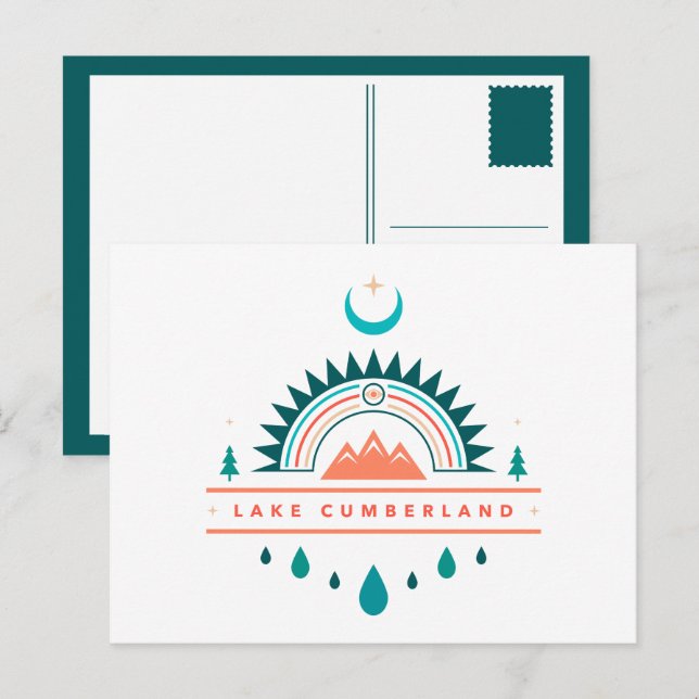 Cumberland Kentucky Boho Regenbogenmond Postkarte (Vorne/Hinten)