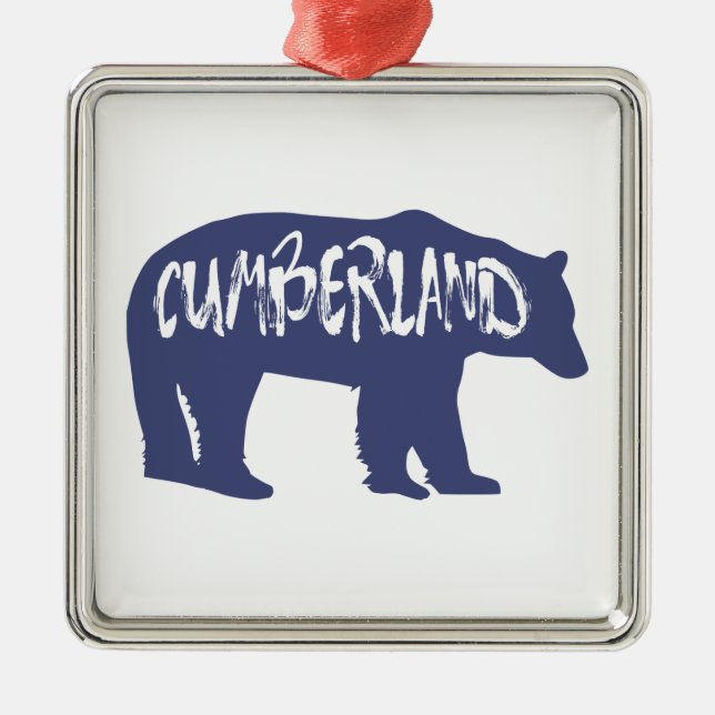 Cumberland Maryland Bear Ornament Aus Metall (Vorne)