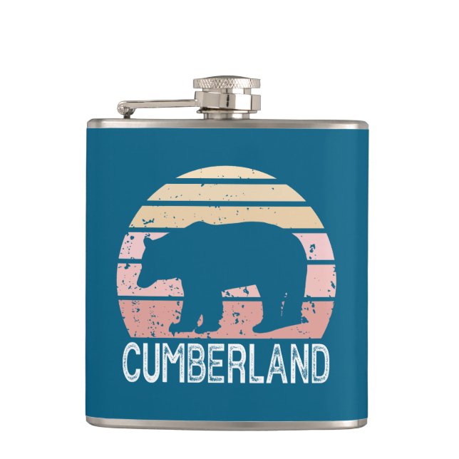 Cumberland Maryland Retro Bear Flachmann (Vorderseite)