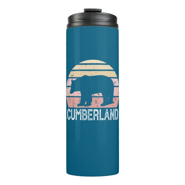 Cumberland Maryland Retro Bear Thermosbecher (Vorderseite)