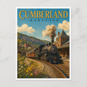 Cumberland Maryland Scenic Railroad GeoSaga Postkarte